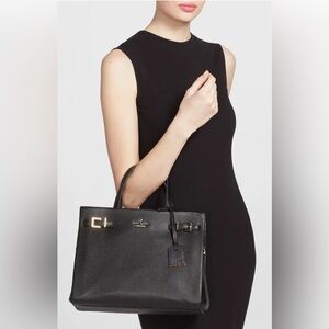 Kate Spade Holden Leather Tote Bag Black Removable Strap